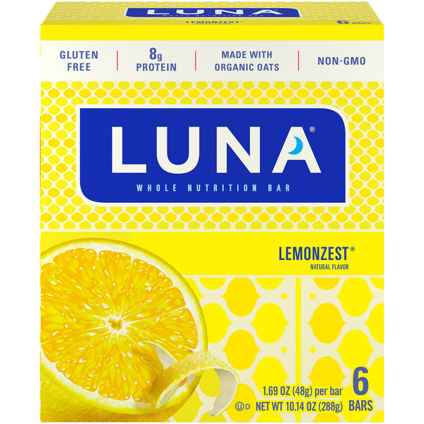 Og3 luna bar lemon zest ( 6 x 6 pack )